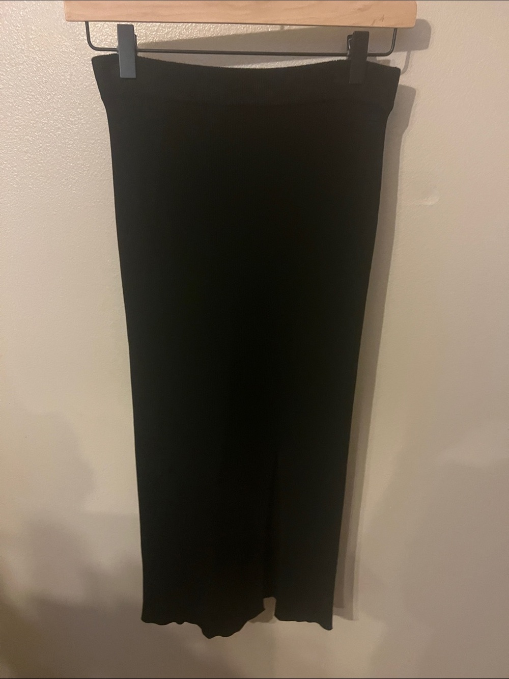 Zara ribbed Black Women's Straight Midi Skirt